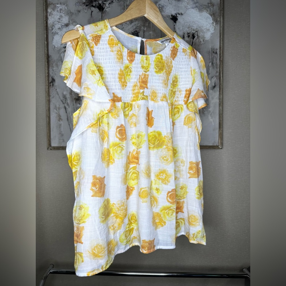 NWT - Counterparts - Floral Blouse - Golden Delight - Small